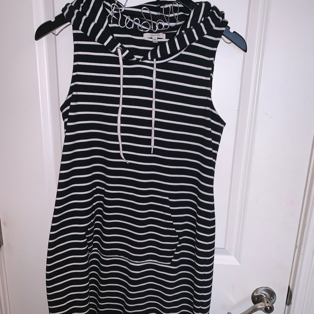 Stripped hoodie dress